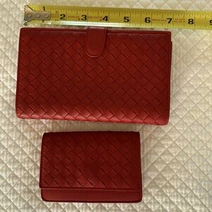 Bottega Veneta red wallets